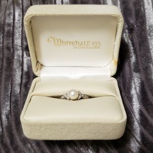 7.0mm Cultured Freshwater Pearl & 1/10 TW Dia Ring